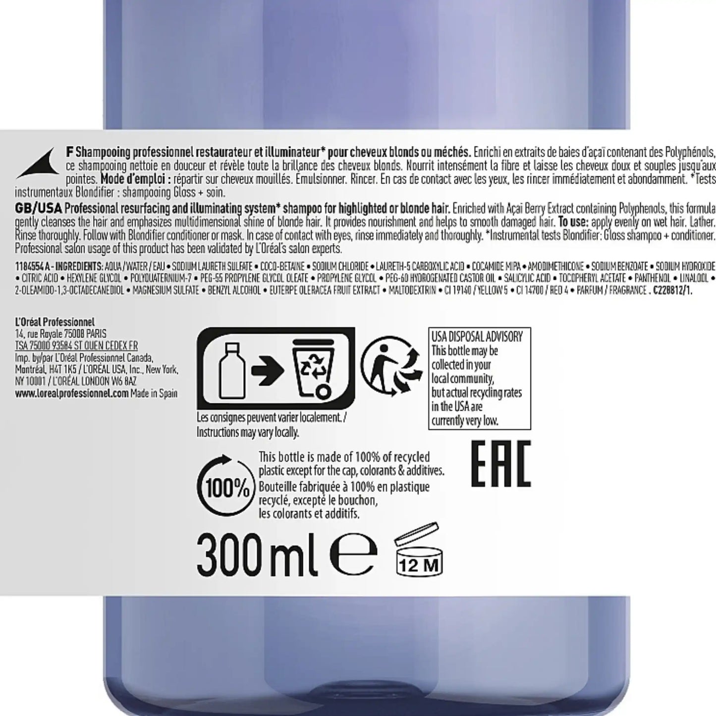 L'Oréal Professionnel Serie Expert Shampoo for Highlighted or Blonde Hair